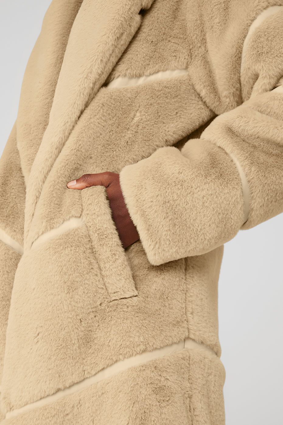 Faux Fur Cascade Jacket - Almond sold by Alo Yoga product image thumbnail 5