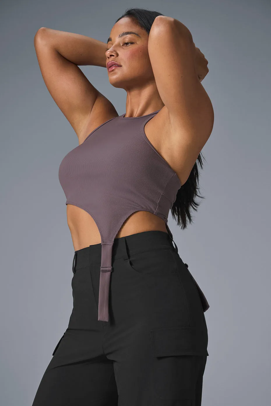 Alosoft Ribbed Revelation Tank - Raisinette sold by Alo Yoga product image thumbnail 4