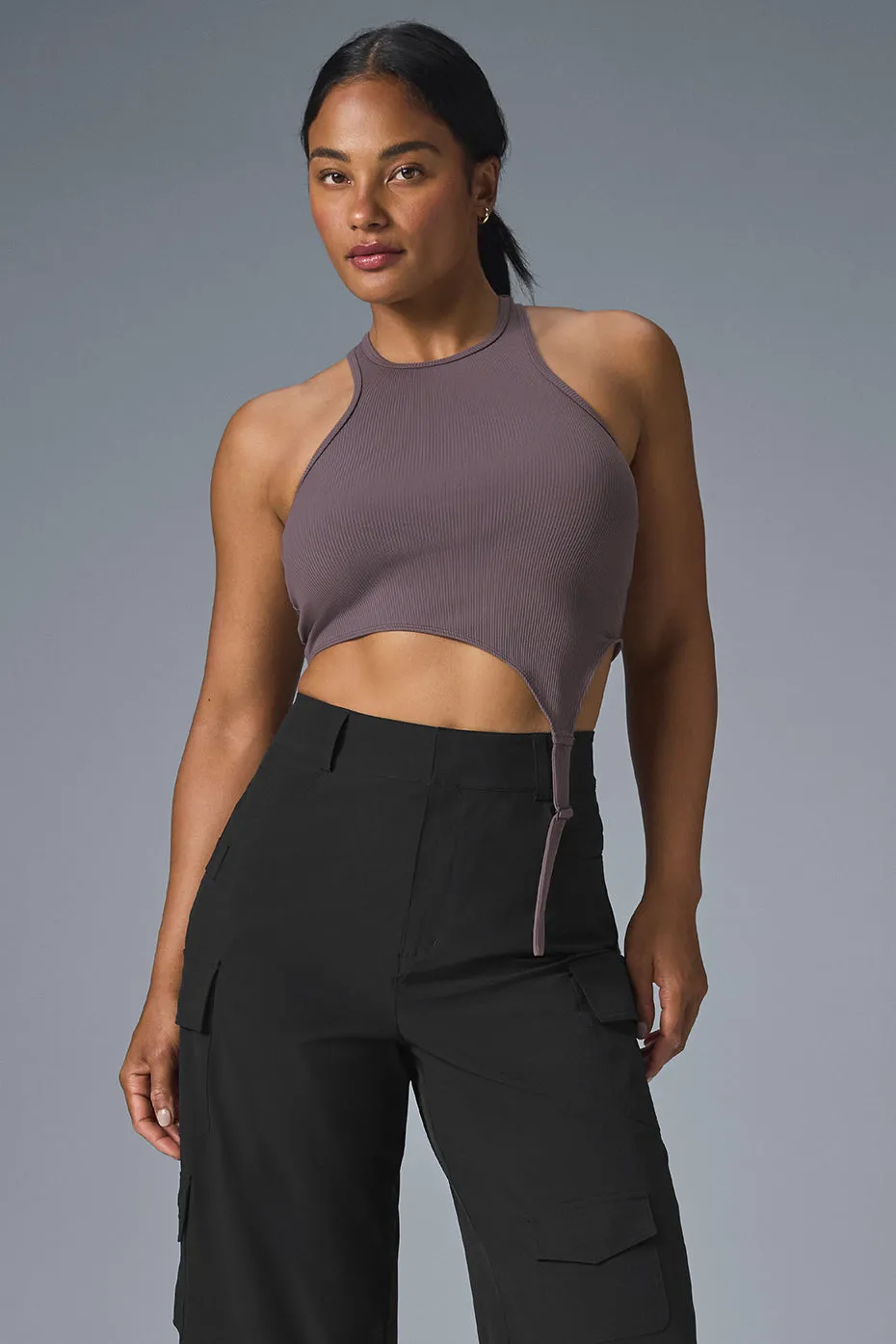 Alosoft Ribbed Revelation Tank - Raisinette sold by Alo Yoga