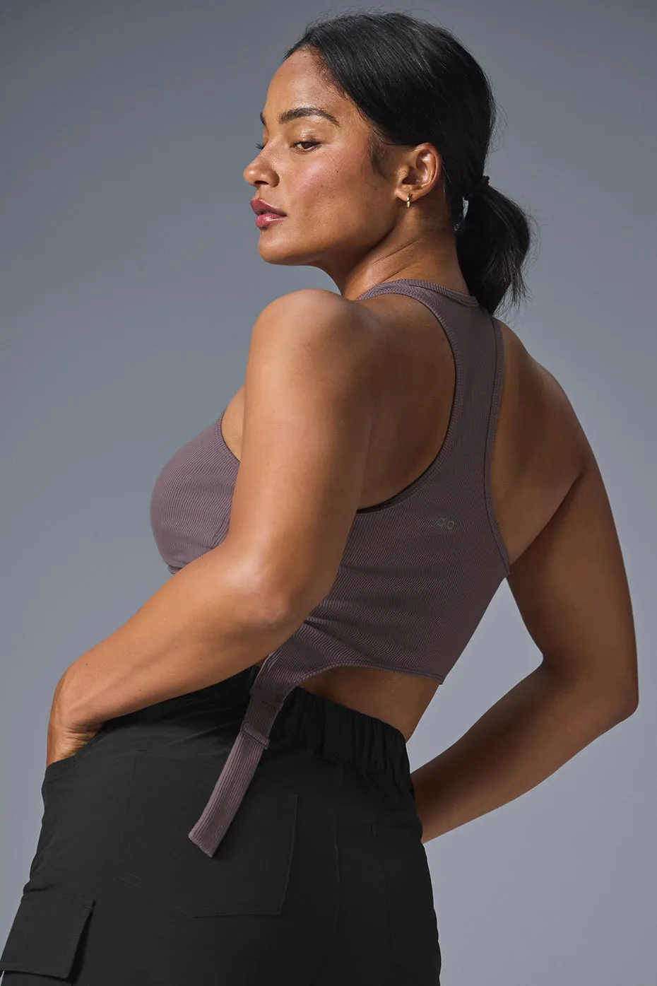 Alosoft Ribbed Revelation Tank - Raisinette sold by Alo Yoga product image thumbnail 2