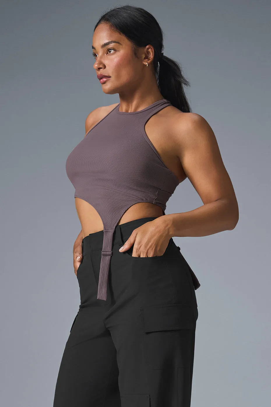 Alosoft Ribbed Revelation Tank - Raisinette sold by Alo Yoga product image thumbnail 3