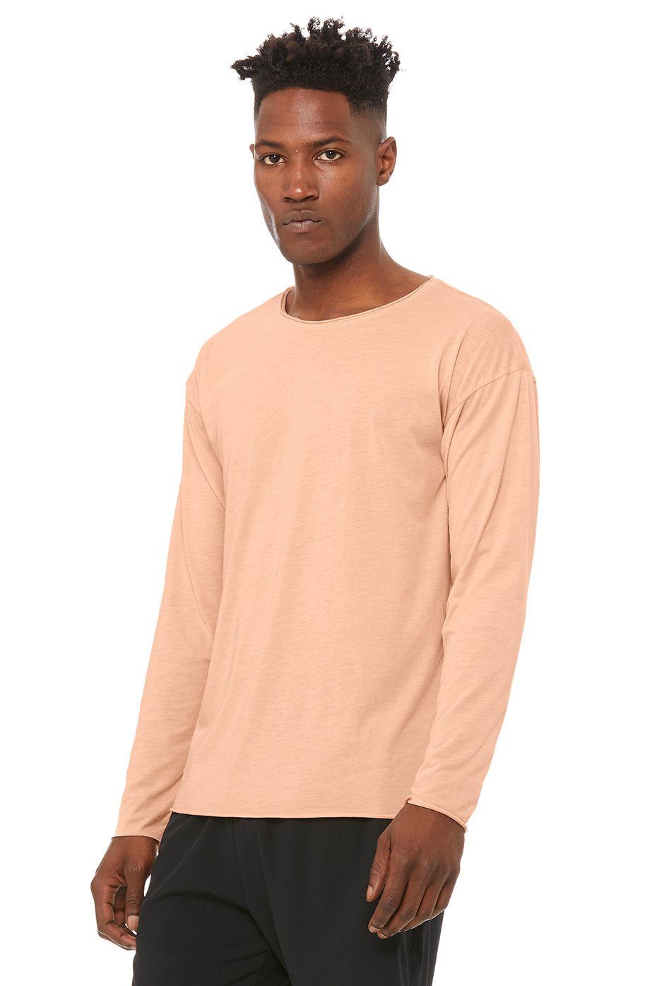 Ultimate Long Sleeve Tee - Peach Triblend sold by Alo Yoga