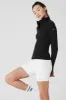 Alosoft 1/2 Zip Rapid Pullover - Black sold by Alo Yoga