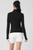 Alosoft 1/2 Zip Rapid Pullover - Black sold by Alo Yoga