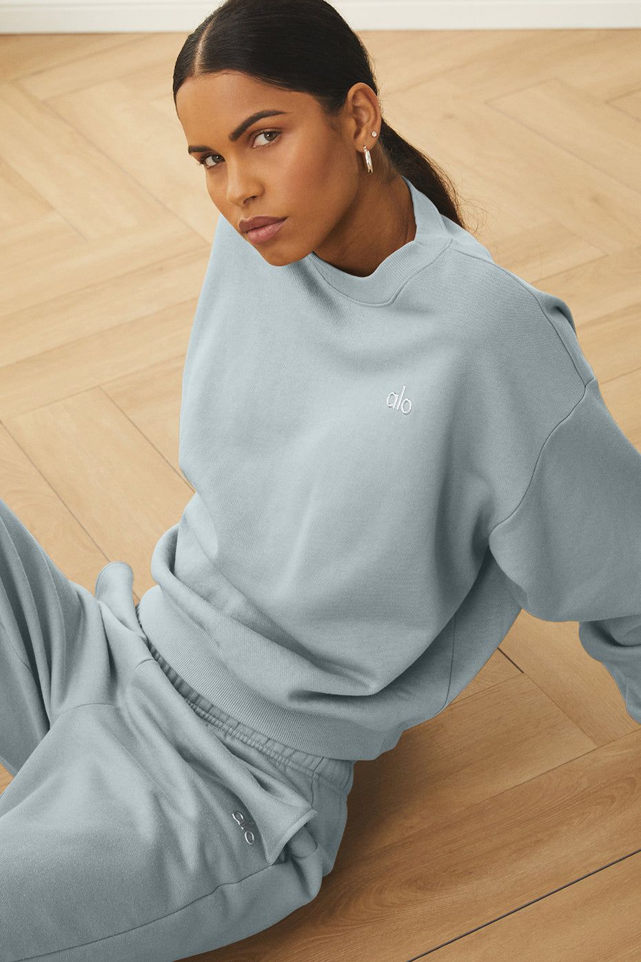 Accolade Crew Neck Pullover - Cosmic Grey sold by Alo Yoga