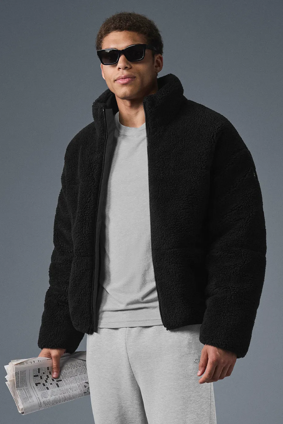 Sherpa Stage Puffer - Black sold by Alo Yoga