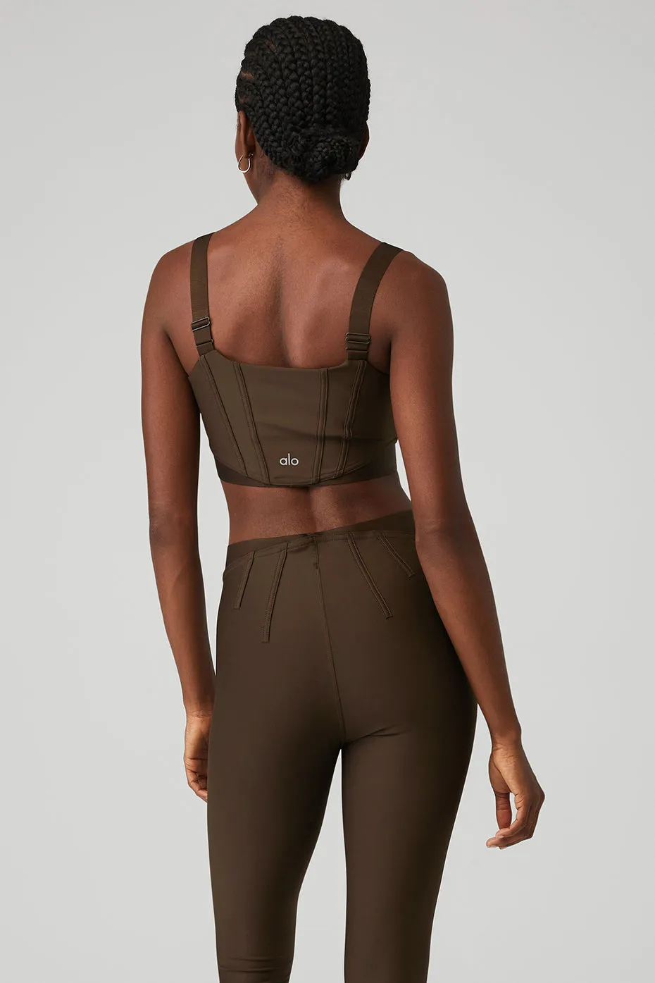 Airlift Corset Bra - Espresso sold by Alo Yoga product image thumbnail 2