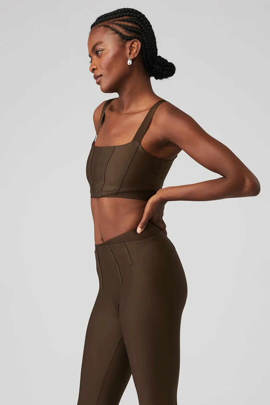 Airlift Corset Bra - Espresso sold by Alo Yoga product image thumbnail 3