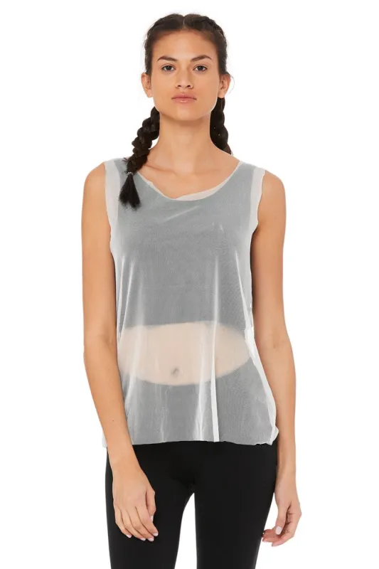 Layer-Up Tank - Pristine/Black sold by Alo Yoga