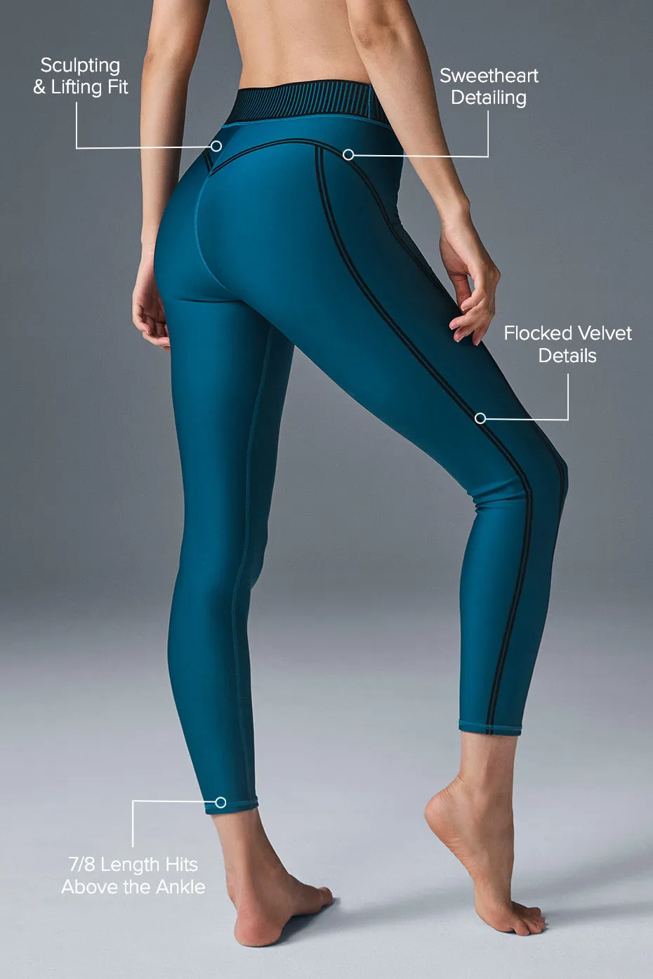 Airlift High-Waist 7/8 Line Up Legging - Eclipse Blue sold by Alo Yoga product image thumbnail 2