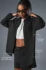 Pinstripe Daylight Button Down Long Sleeve - Black/Titanium sold by Alo Yoga