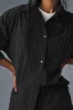 Pinstripe Daylight Button Down Long Sleeve - Black/Titanium sold by Alo Yoga