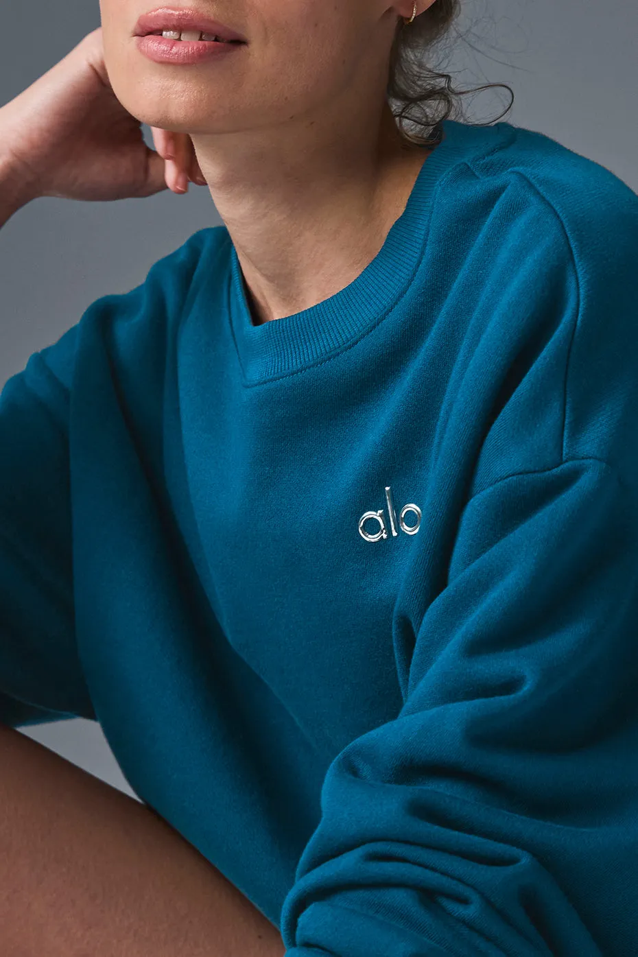 Accolade Crew Neck Pullover - Eclipse Blue sold by Alo Yoga product image thumbnail 3