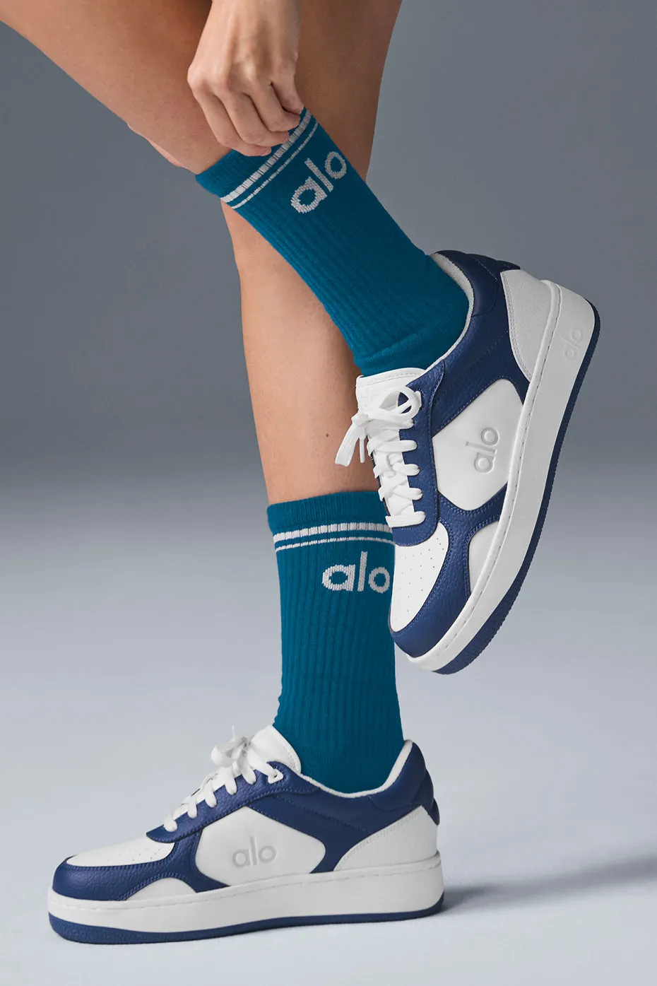 Unisex Throwback Sock - Eclipse Blue/White sold by Alo Yoga product image thumbnail 2