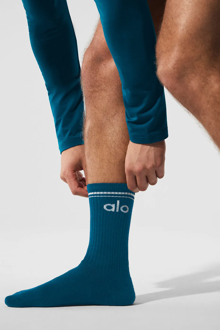 Unisex Throwback Sock - Eclipse Blue/White sold by Alo Yoga product image thumbnail 3