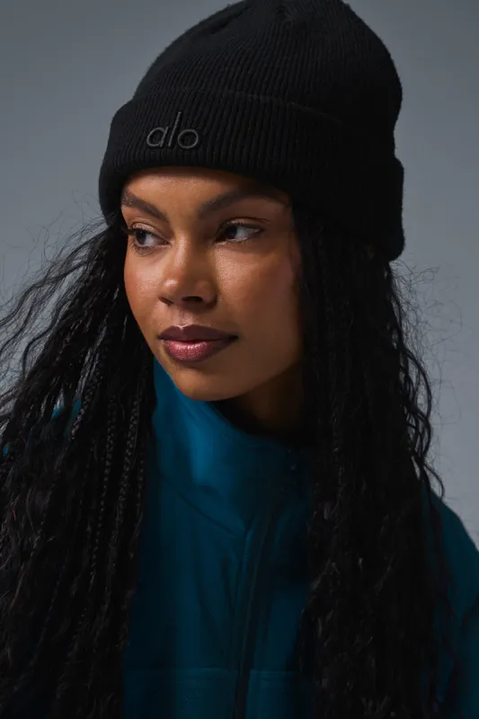 Notable Beanie - Black/Black sold by Alo Yoga