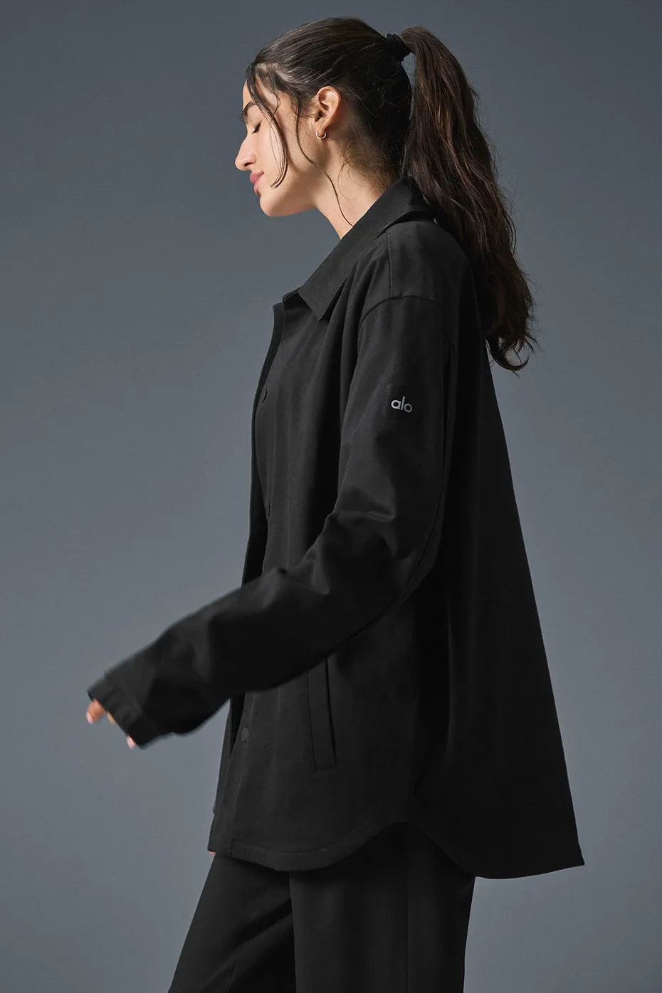 Edition Sueded Jacket - Black sold by Alo Yoga product image thumbnail 3