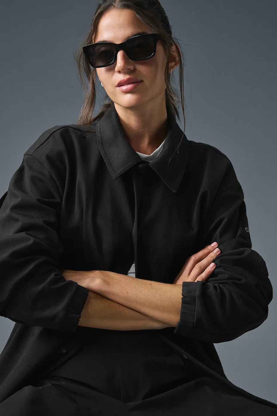 Edition Sueded Jacket - Black sold by Alo Yoga product image thumbnail 4