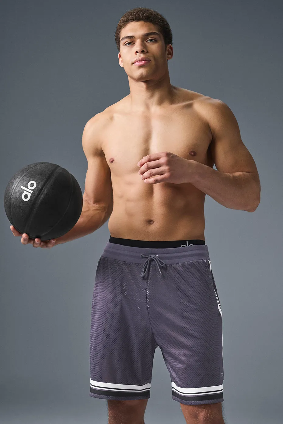 7" Key Mesh Basketball Short - Italian Plum sold by Alo Yoga