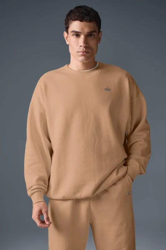 Accolade Crew Neck Pullover - Toasted Almond sold by Alo Yoga