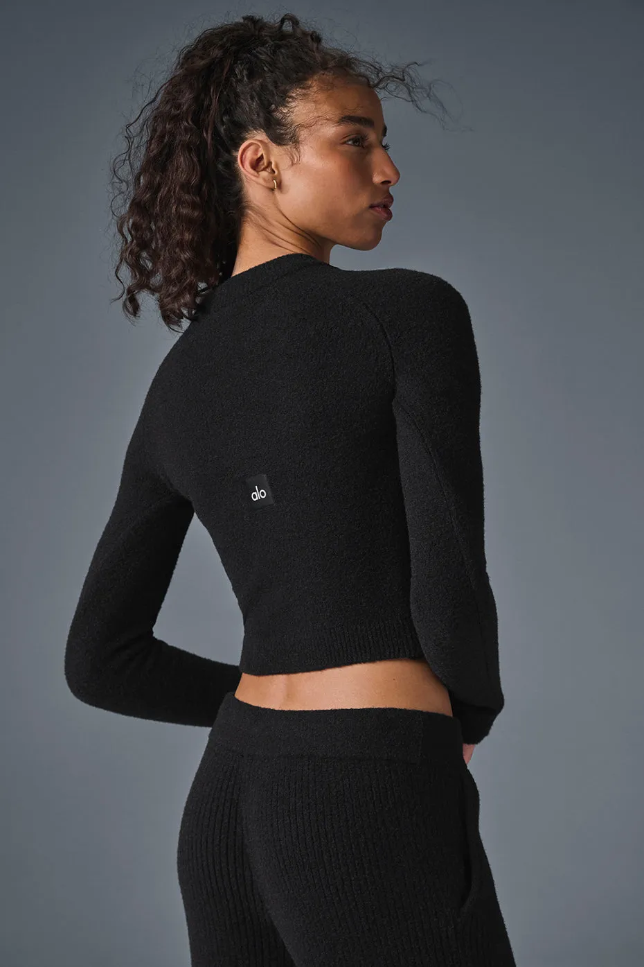 Snuggle Up Sweater Long Sleeve - Black sold by Alo Yoga product image thumbnail 3