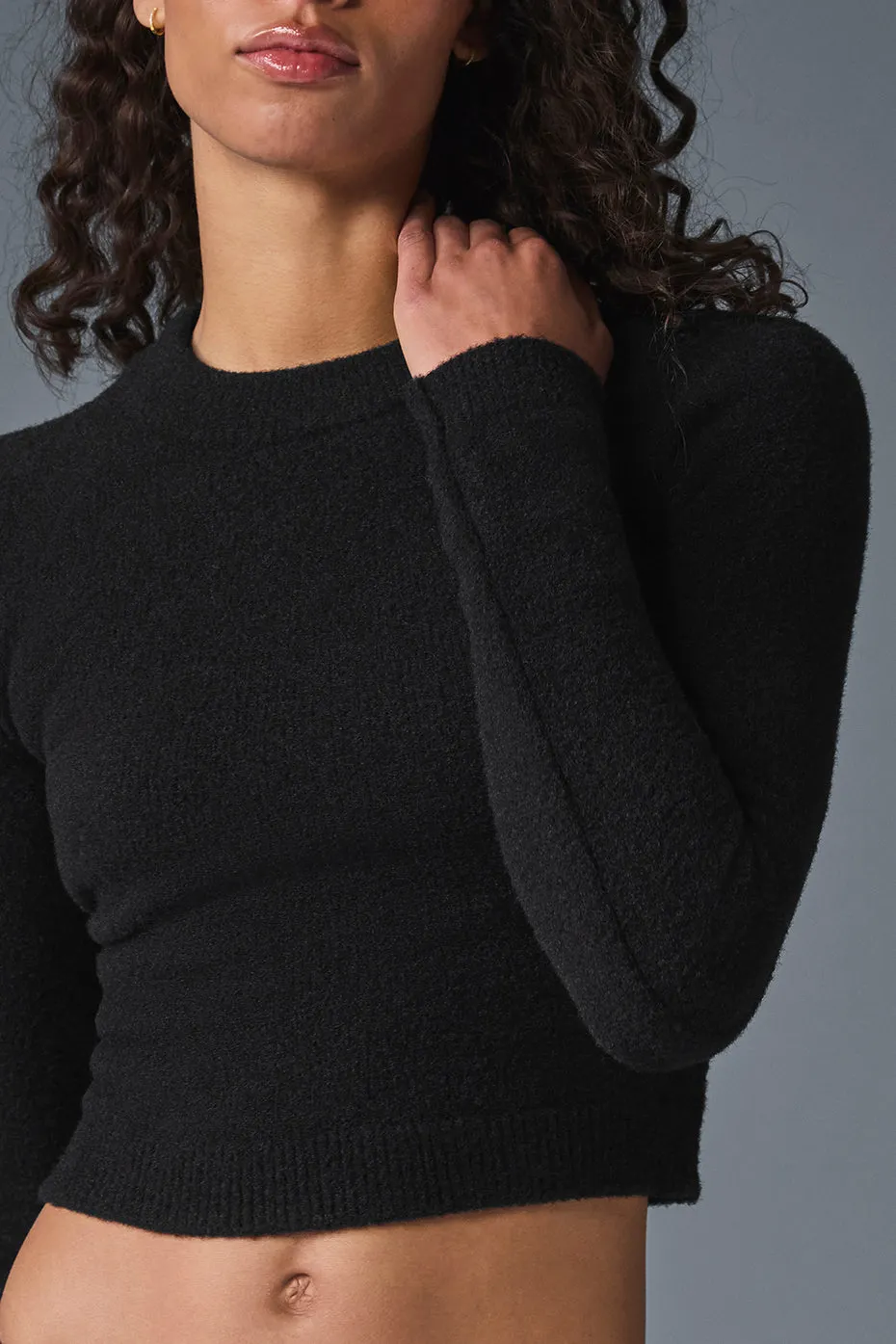 Snuggle Up Sweater Long Sleeve - Black sold by Alo Yoga product image thumbnail 4