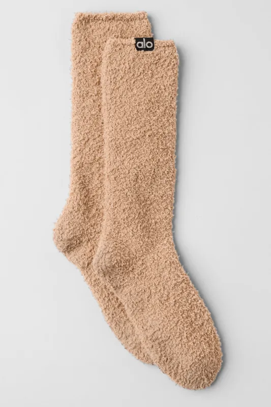 Women's Plush Lush Sock - Toasted Almond sold by Alo Yoga