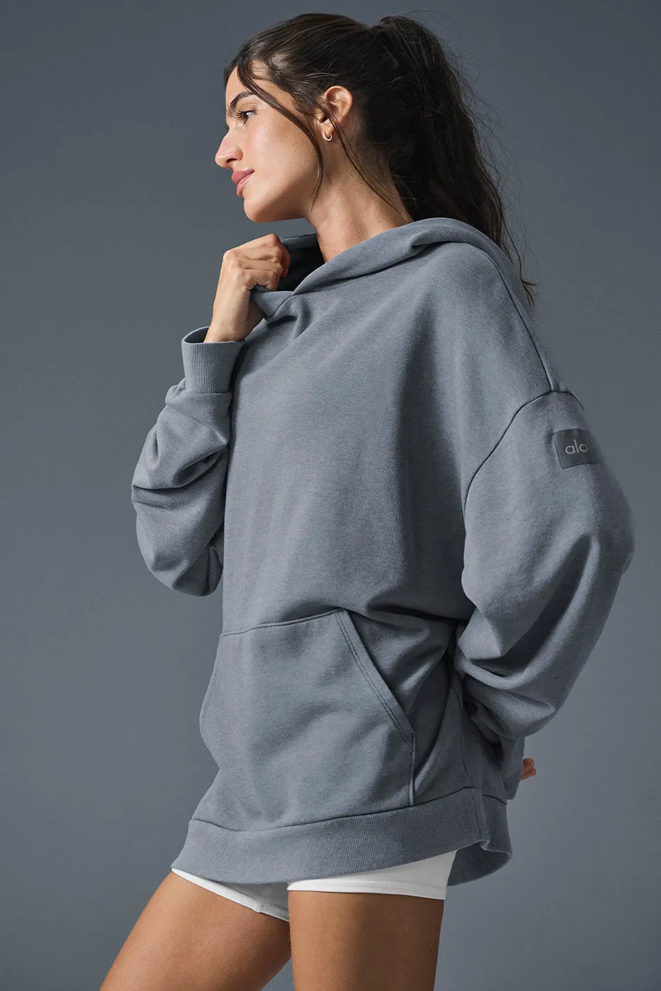 Chill Vintage Wash Hoodie - Steel Grey Wash sold by Alo Yoga product image thumbnail 3