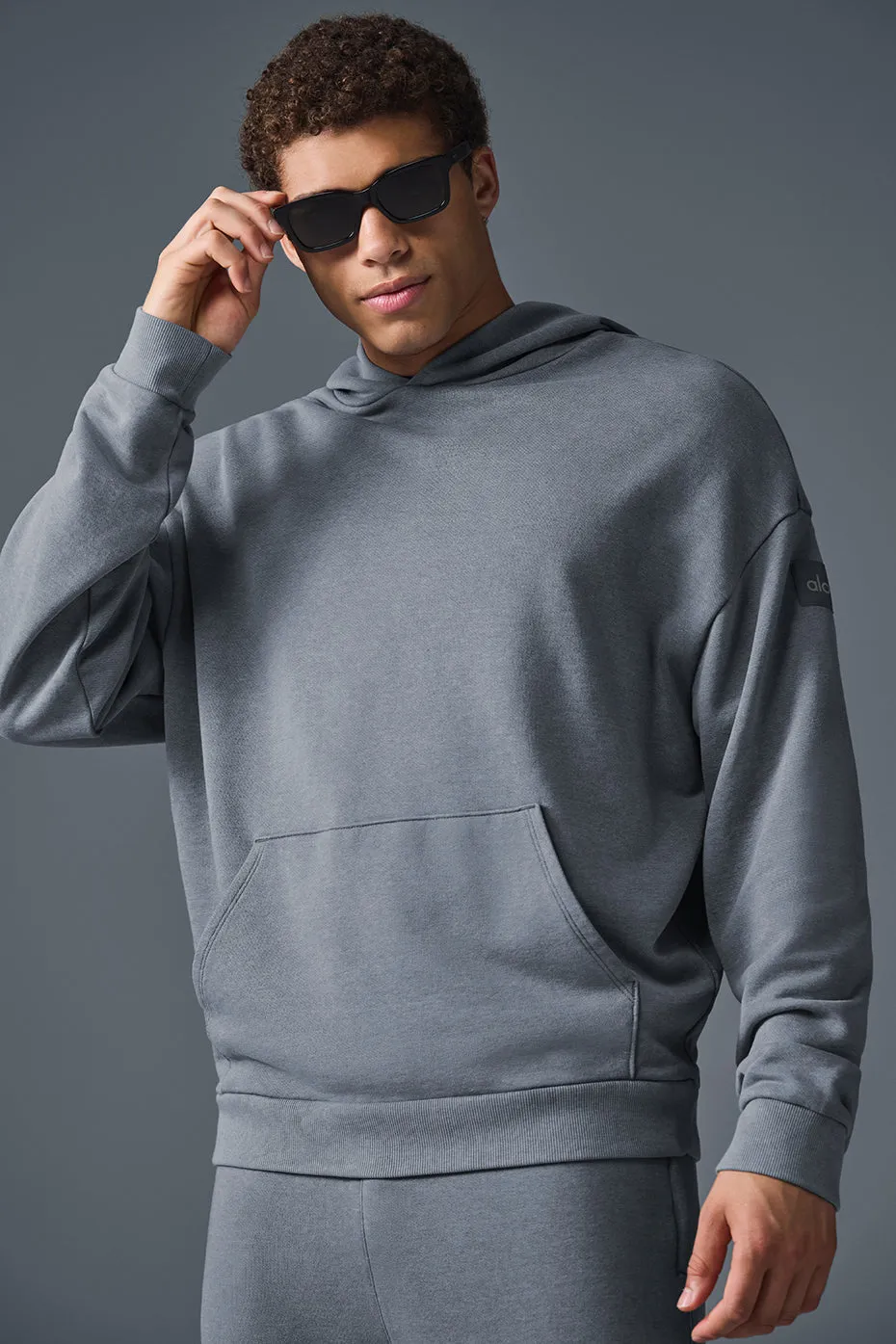 Chill Vintage Wash Hoodie - Steel Grey Wash sold by Alo Yoga product image thumbnail 3