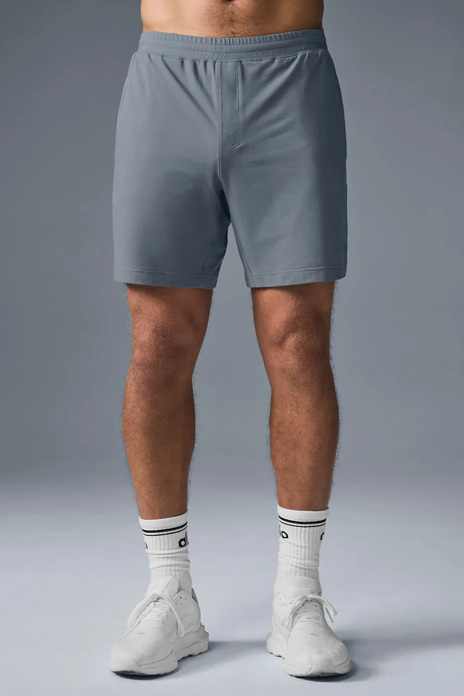 7" Conquer React Performance Short - Steel Grey sold by Alo Yoga