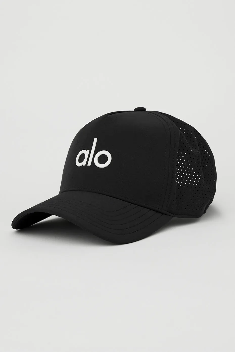 Performance District Trucker Hat - Black/White sold by Alo Yoga
