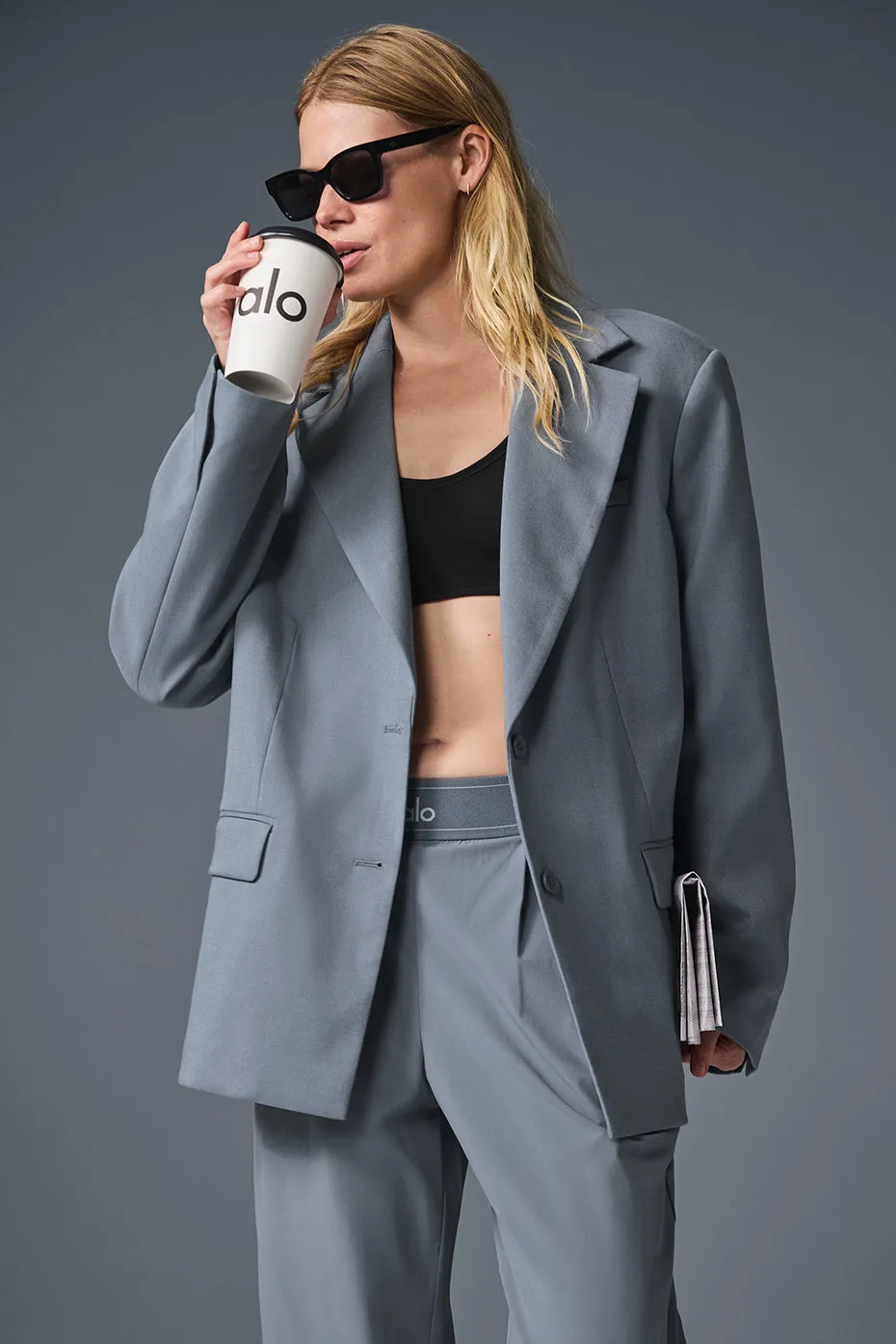 First-Class Blazer - Steel Grey sold by Alo Yoga product image thumbnail 3