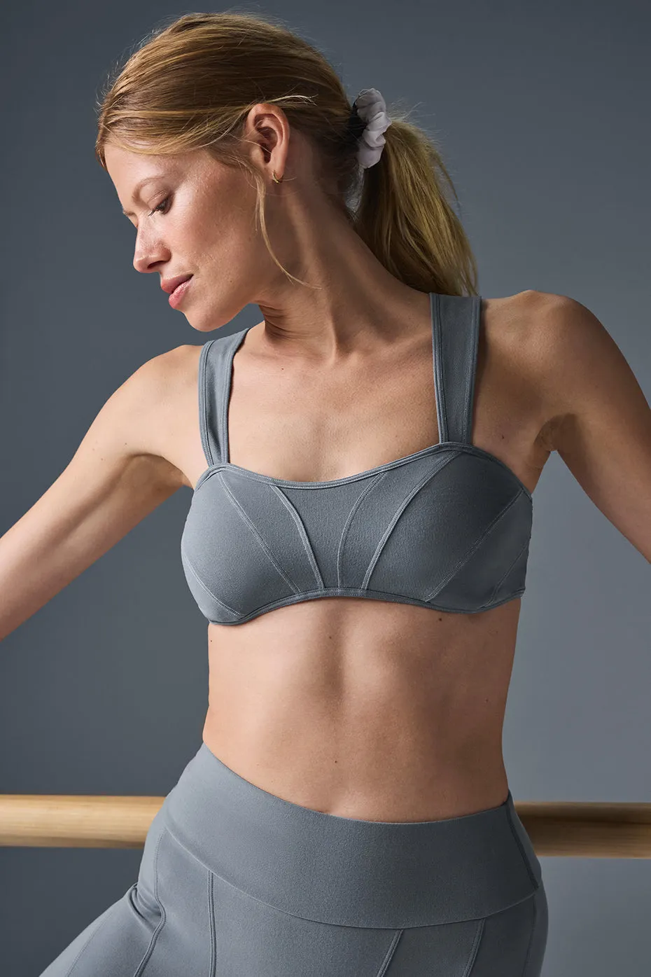 Alosoft Sunray Bra - Steel Grey/Grey sold by Alo Yoga product image thumbnail 4
