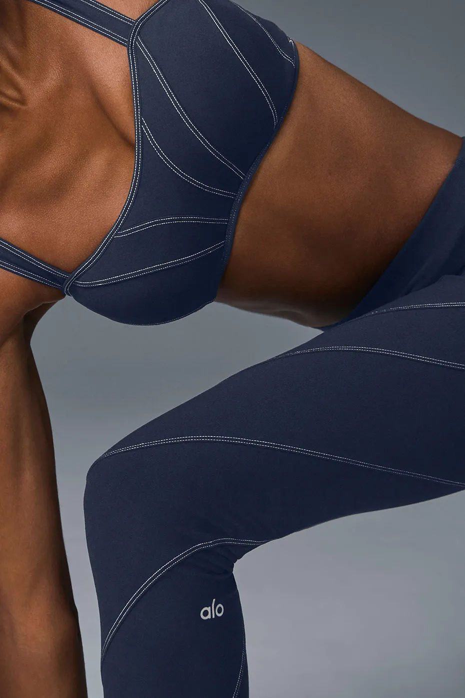 Alosoft Sunray Bra - Navy/Ivory sold by Alo Yoga product image thumbnail 5