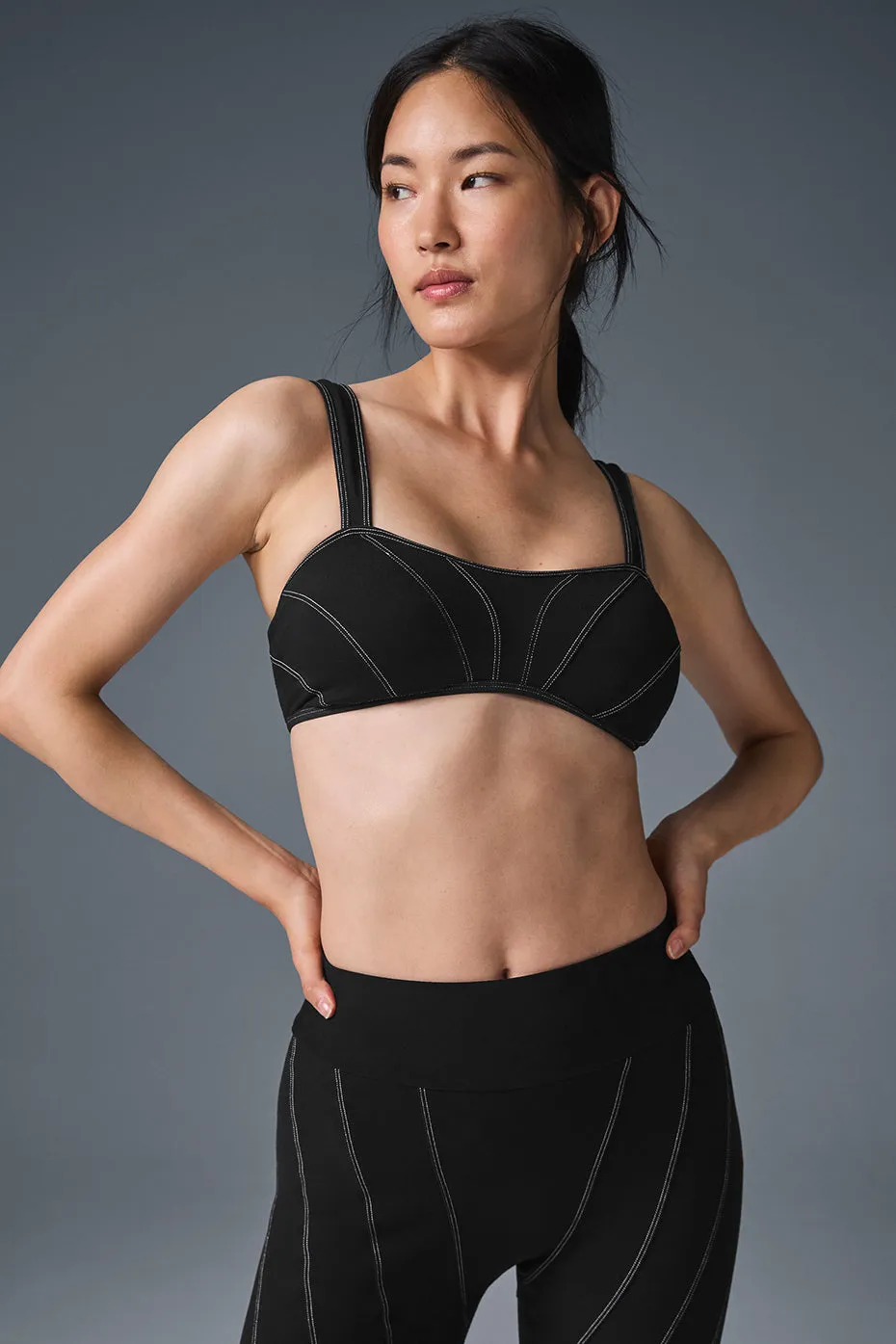 Alosoft Sunray Bra - Black/White sold by Alo Yoga product image thumbnail 4