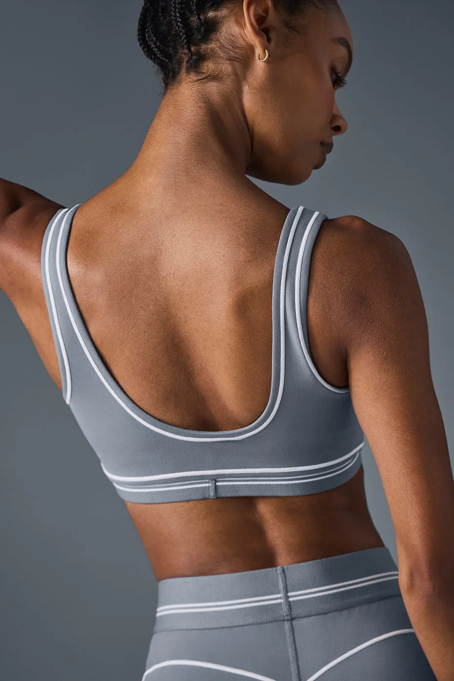 Airbrush Heart Throb Bra - Steel Grey/White sold by Alo Yoga product image thumbnail 2