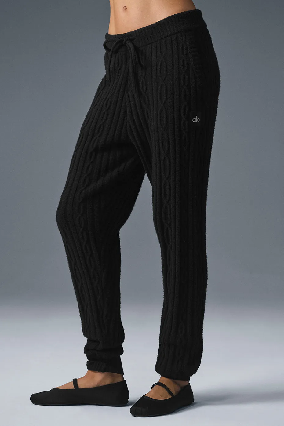 Cable Knit Winter Bliss Pant - Black sold by Alo Yoga product image thumbnail 4