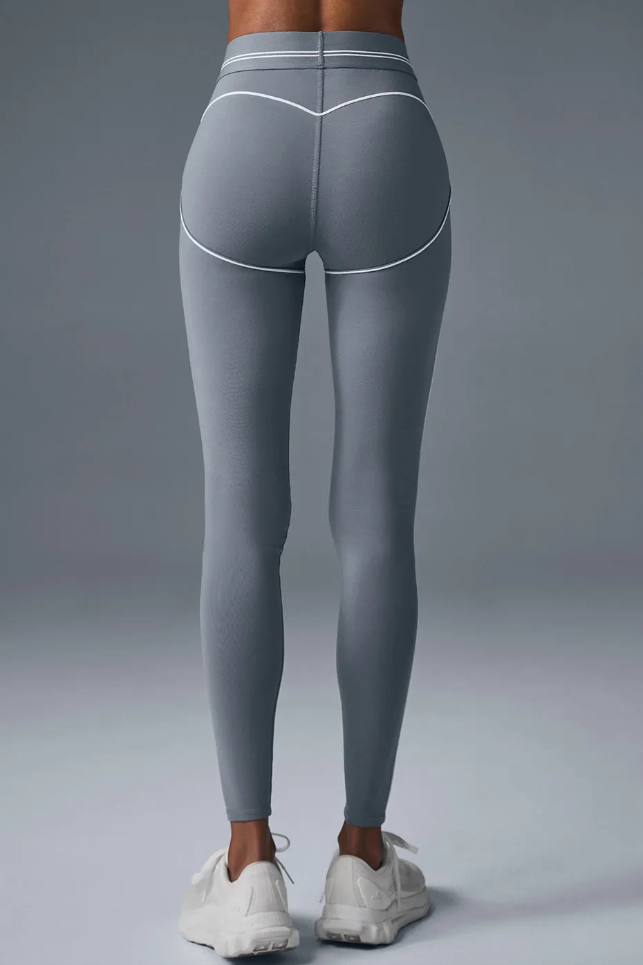 Airbrush High-Waist Heart Throb Legging - Steel Grey/White sold by Alo Yoga product image thumbnail 3