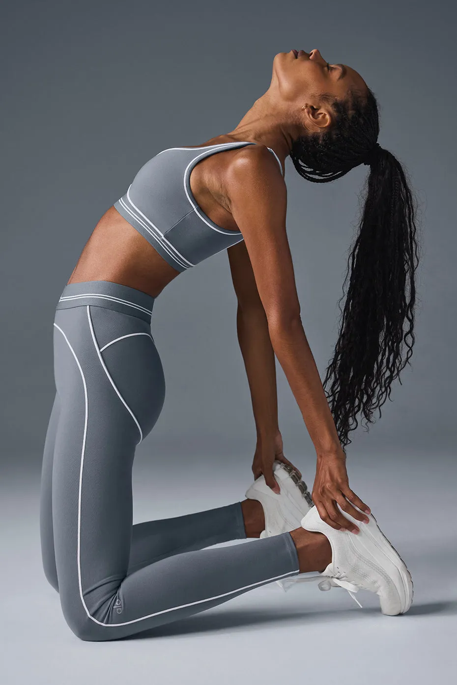 Airbrush High-Waist Heart Throb Legging - Steel Grey/White sold by Alo Yoga product image thumbnail 4