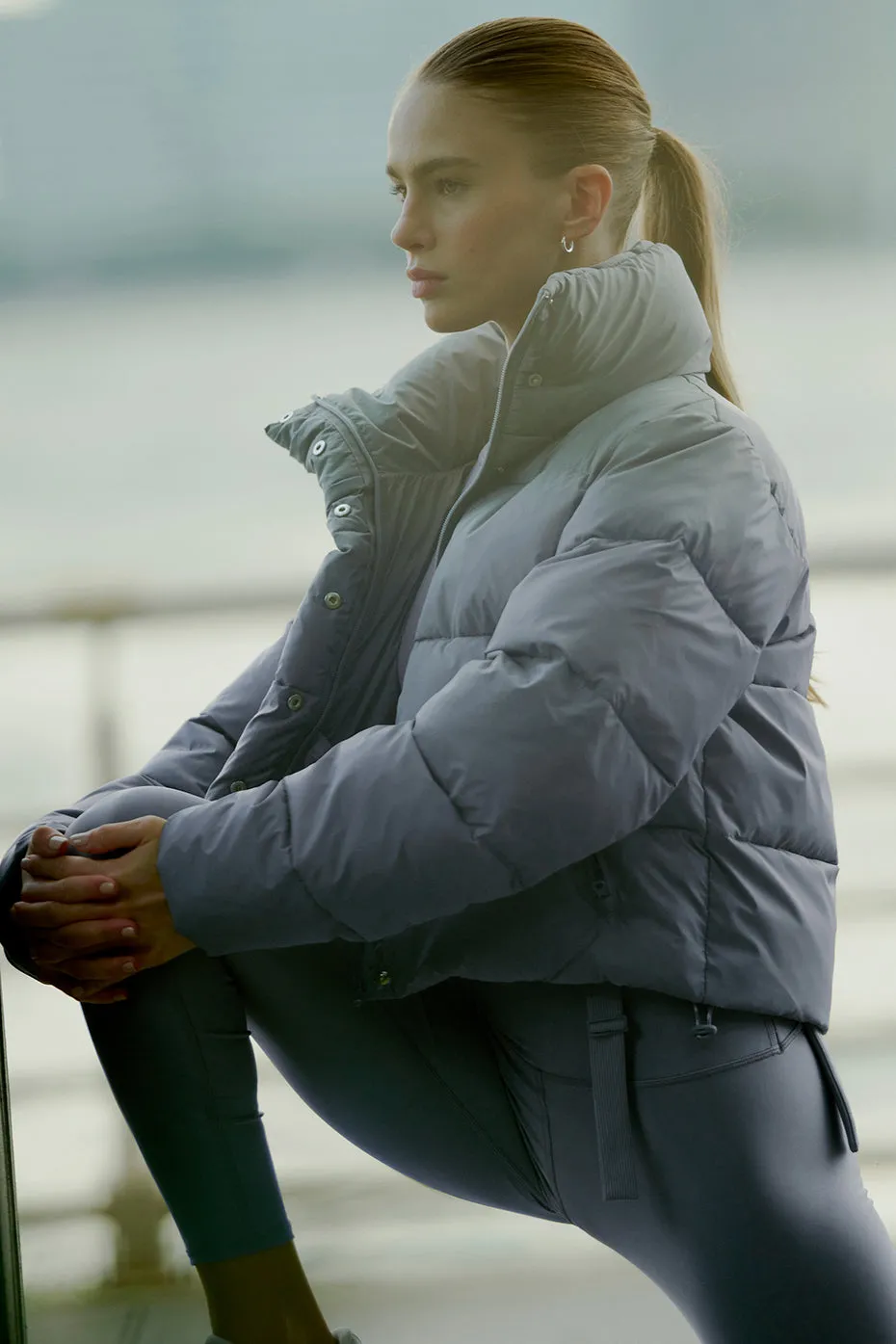 Gold Rush Puffer - Steel Grey sold by Alo Yoga