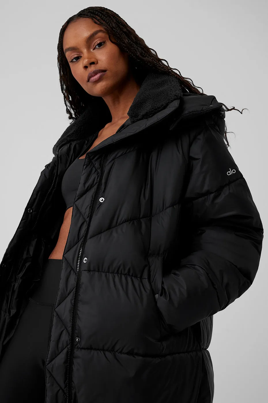 Gold Rush Puffer Trench - Black sold by Alo Yoga product image thumbnail 5