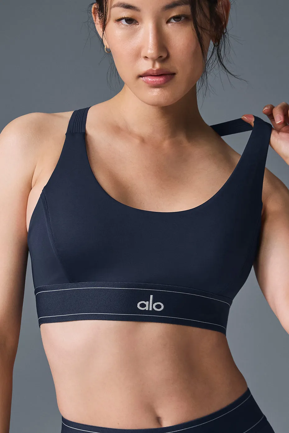 Airlift Suit Up Bra - Navy/Navy sold by Alo Yoga product image thumbnail 4