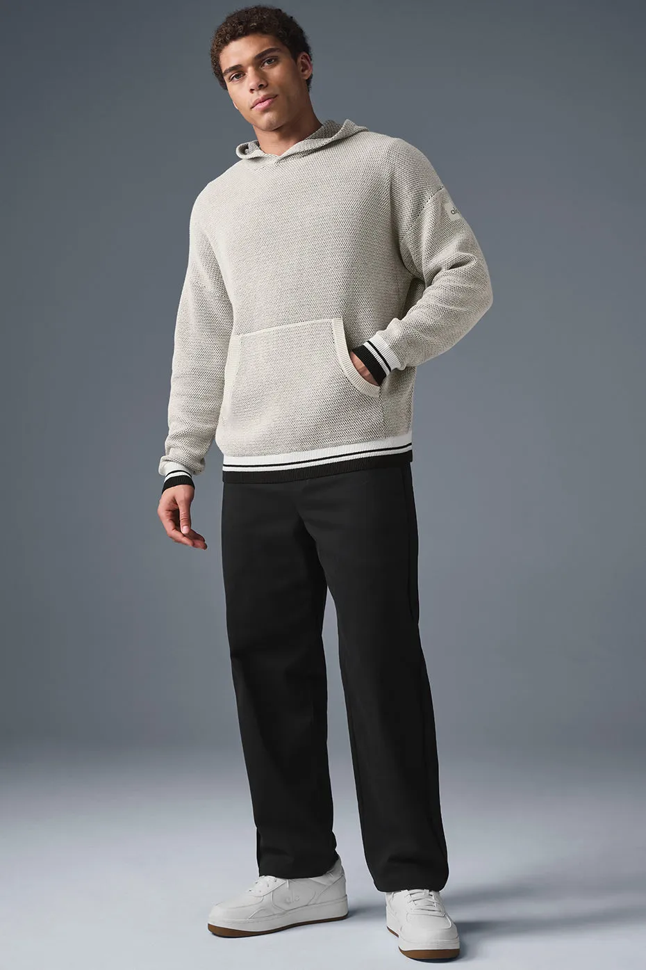 Sports Club Sweater Knit Hoodie - Bone sold by Alo Yoga product image thumbnail 5