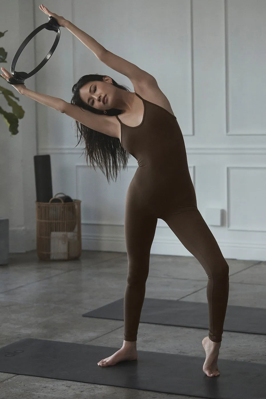 Airbrush One And Done Onesie - Espresso sold by Alo Yoga