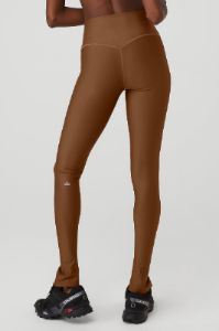 Airlift High-Waist Elongated Legging - Cinnamon Brown sold by Alo Yoga