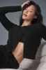 Snuggle Up Sweater Cropped Cardigan - Black sold by Alo Yoga