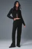 Snuggle Up Sweater Cropped Cardigan - Black sold by Alo Yoga