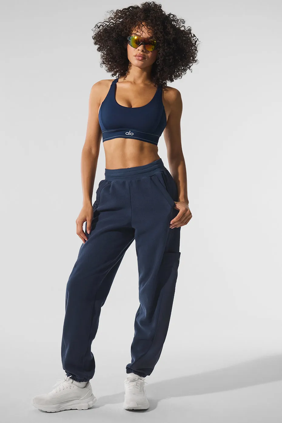 Polar Fleece Wintry Mix Pant - Navy sold by Alo Yoga product image thumbnail 5