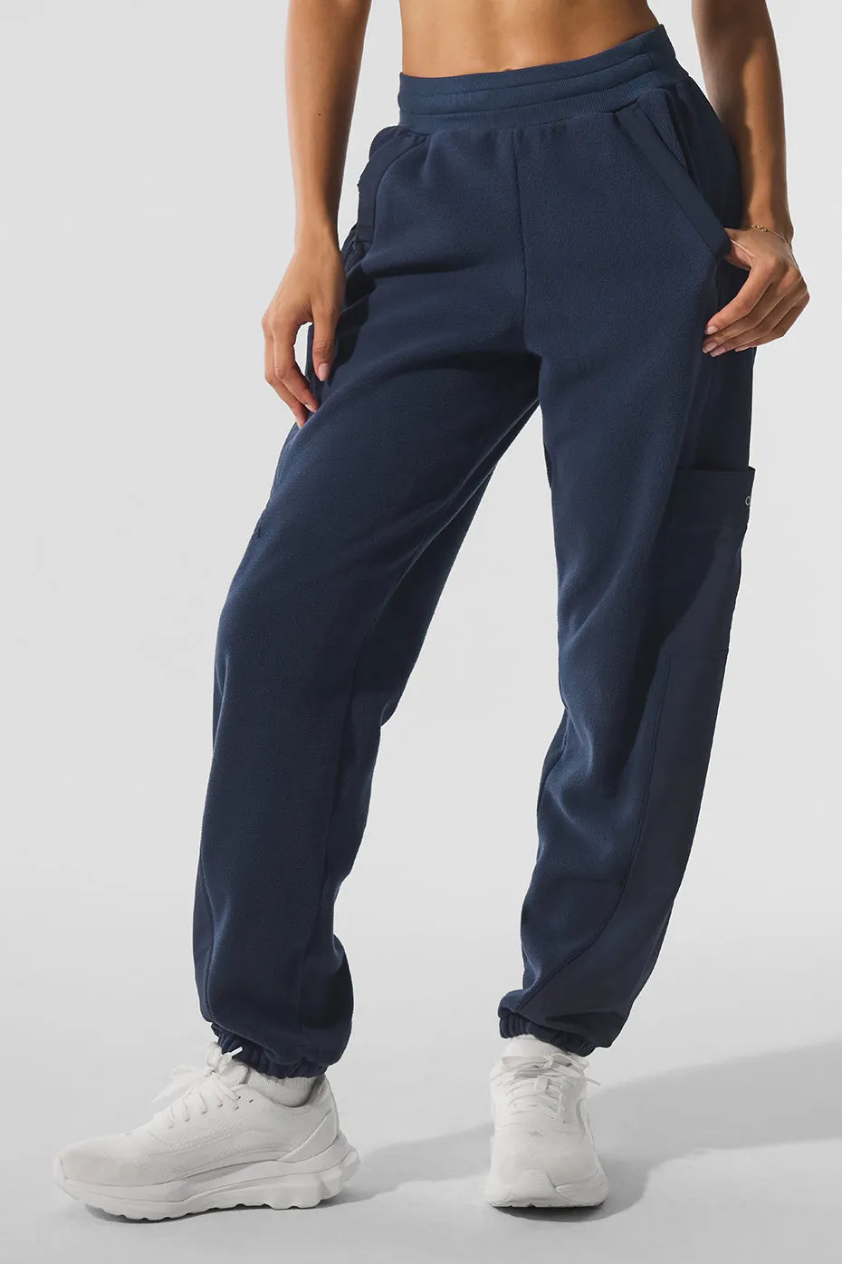 Polar Fleece Wintry Mix Pant - Navy sold by Alo Yoga