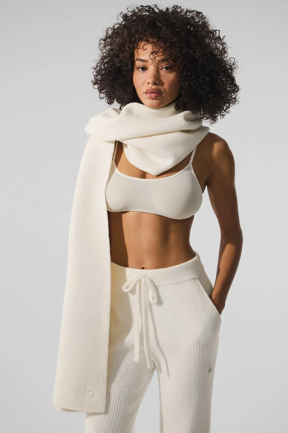 Merino Wool Oversized Scarf - Ivory sold by Alo Yoga product image thumbnail 3